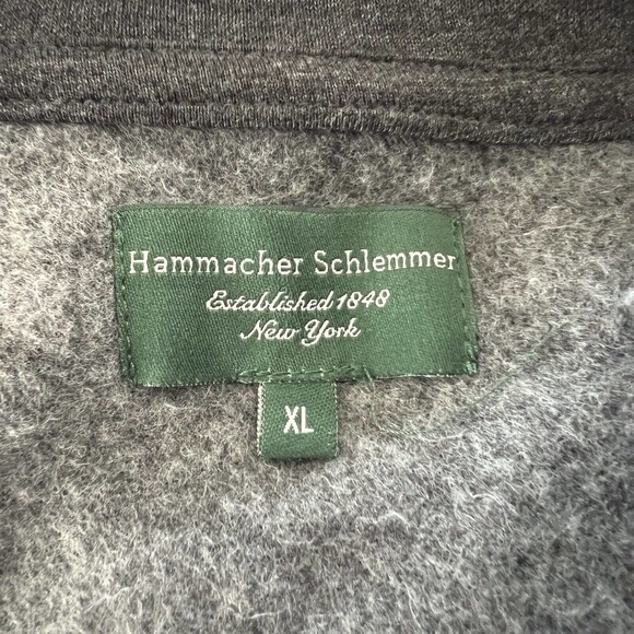 Hammacher Schlemmer Jacket Mens XL Charcoal Gray Zip Up Fleece Outdoor Heritage - Picture 5 of 6